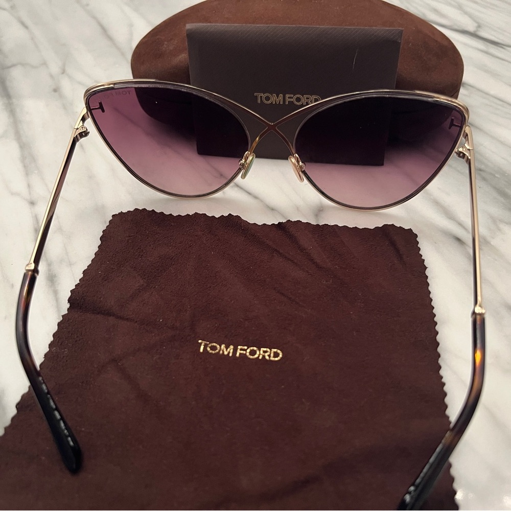 Tom Ford Gold Cat-Eye Sunglasses
